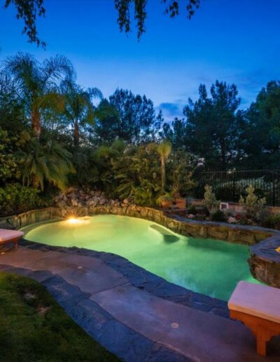 24059 Regents Park Cir Valencia CA For Sale - Pool at Twilight