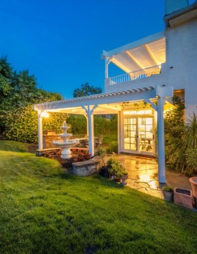 24059 Regents Park Cir Valencia CA For Sale - Back Yard at Twilight