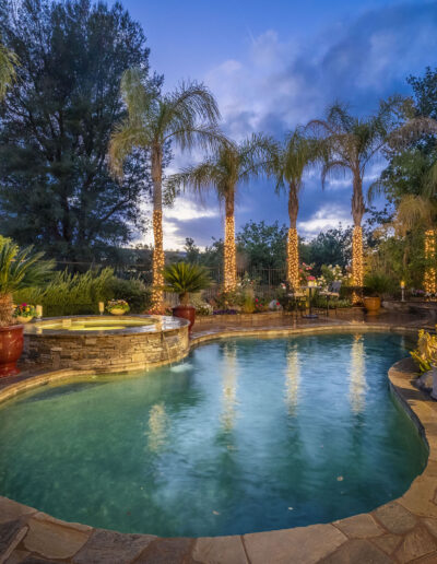 For Sale - 26905 Woodlands Dr Valencia CA - Pool at Twilight