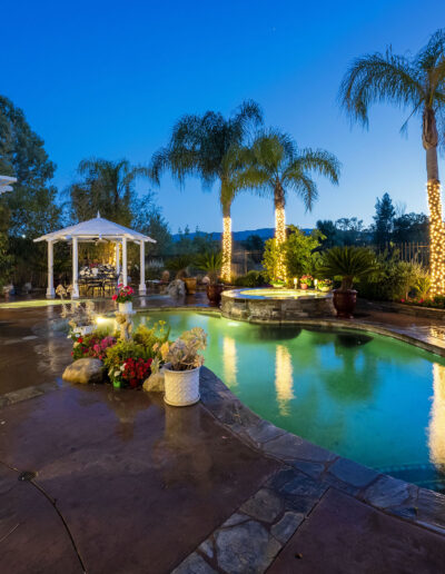 For Sale - 26905 Woodlands Dr Valencia CA - Pool at Twilight