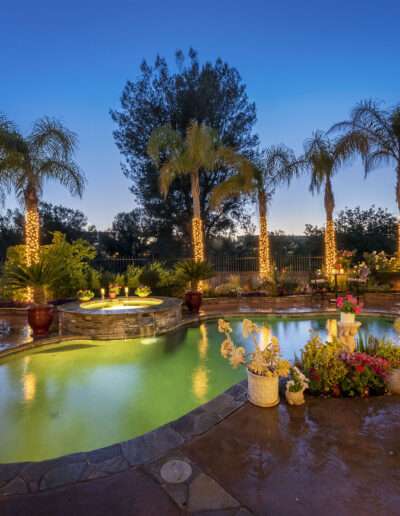 For Sale - 26905 Woodlands Dr Valencia CA - Pool at Twilight