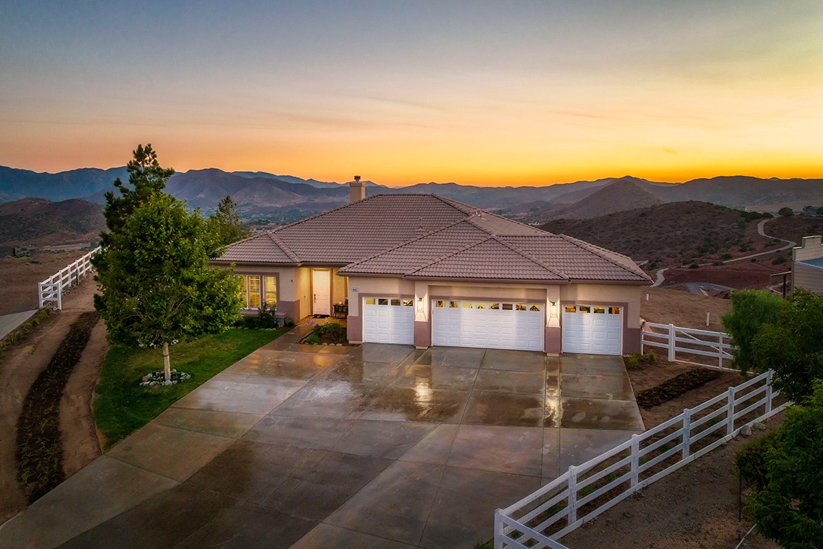 Exterior Front at Twilight - 34407 Scott Way Acton, CA - For Sale