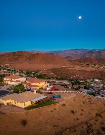 Aerial at Twilight - 34407 Scott Way Acton, CA - For Sale