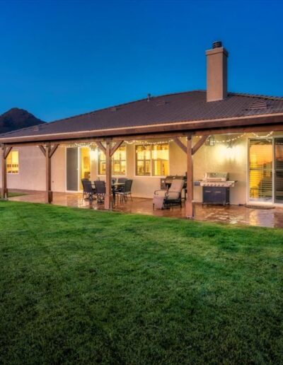 Back Yard at Twilight - 34407 Scott Way Acton, CA - For Sale