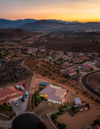 Aerial at Twilight - 34407 Scott Way Acton, CA - For Sale